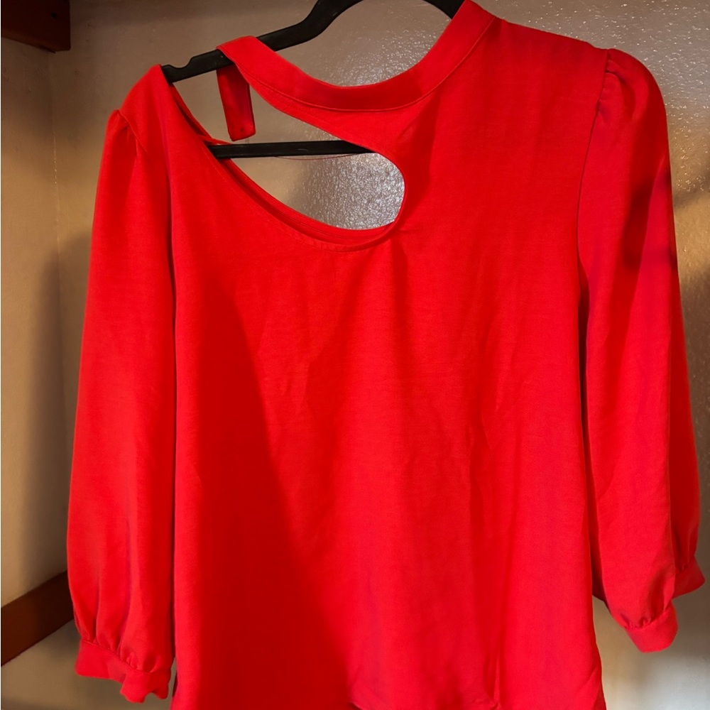 Alice Blue Vibrant Red Women's Blouse